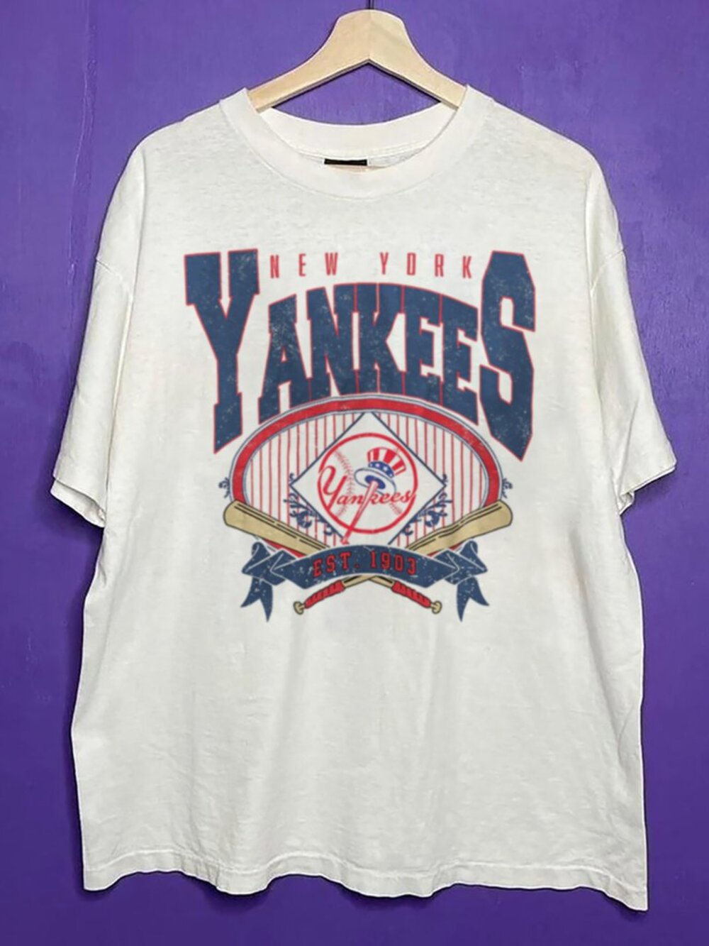 Vintage New York Yankees EST 1903 Baseball Shirt, MLB New York Yankees Shirt Tee